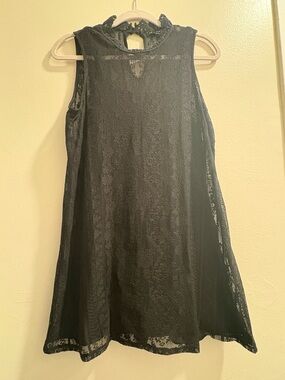 As U Wish Black Lace Dress with Purple Nails Accent